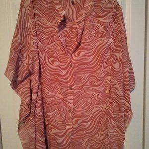 Free People Night Visions sleep shirt oversized gauze top